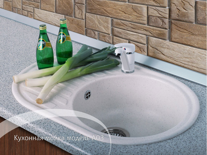 Кухонные мойки из искусственного камня